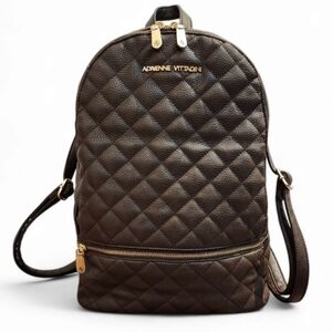 Adrienne Vittadini large quilt vegan leather backpack